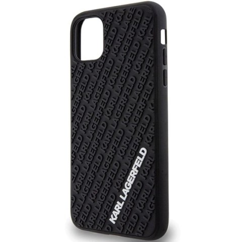 Etui Karl Lagerfeld 3D Rubber Multi Logo do iPhone 11 / Xr - czarne Karl Lagerfeld