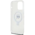 Etui Karl Lagerfeld Ring Stand Karl Head MagSafe do iPhone 15 Pro Max - białe Karl Lagerfeld