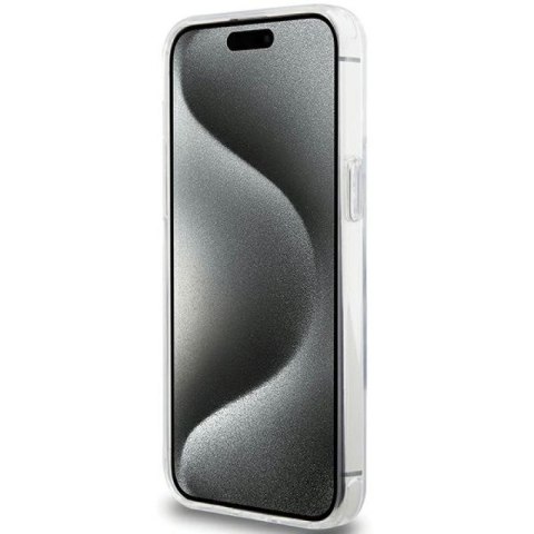 Etui Karl Lagerfeld Ring Stand Karl Head MagSafe do iPhone 15 Pro - białe Karl Lagerfeld