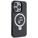 Etui Karl Lagerfeld Ring Stand Karl&Choupettte MagSafe do iPhone 13 Pro - czarne Karl Lagerfeld