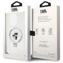 Etui Karl Lagerfeld Ring Stand Karl&Choupettte MagSafe do iPhone 14 Pro - białe Karl Lagerfeld