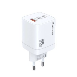 Ładowarka sieciowa GaN Wozinsky CGWCW 65W USB-A / 2 x USB-C - biała Wozinsky