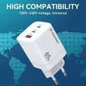 Ładowarka sieciowa GaN Wozinsky CGWCW 65W USB-A / 2 x USB-C - biała Wozinsky