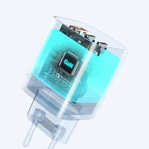 Ładowarka sieciowa GaN Wozinsky CGWCW 65W USB-A / 2 x USB-C - biała Wozinsky