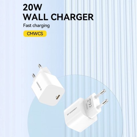 Ładowarka sieciowa Wozinsky CMWCS USB-C PD 20W - biała Wozinsky