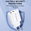 Ładowarka sieciowa Wozinsky CWCUCW 30W USB-C / 2 x USB-A - biała Wozinsky