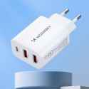 Ładowarka sieciowa Wozinsky CWCUCW 30W USB-C / 2 x USB-A - biała Wozinsky