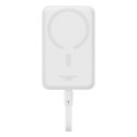 Powerbank Baseus Magnetic Mini MagSafe 10000mAh 30W z wbudowanym kablem USB-C - biały + kabel Baseus Simple Series USB-C - USB-C Baseus