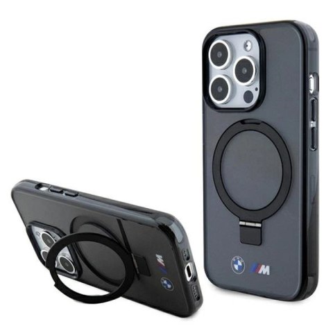 Etui BMW Ring Stand M Collection MagSafe na iPhone 15 Pro - czarne BMW