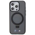 Etui BMW Ring Stand M Collection MagSafe na iPhone 15 Pro - czarne BMW