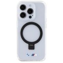 Etui BMW Ring Stand M Collection MagSafe na iPhone 15 Pro - przezroczysty BMW