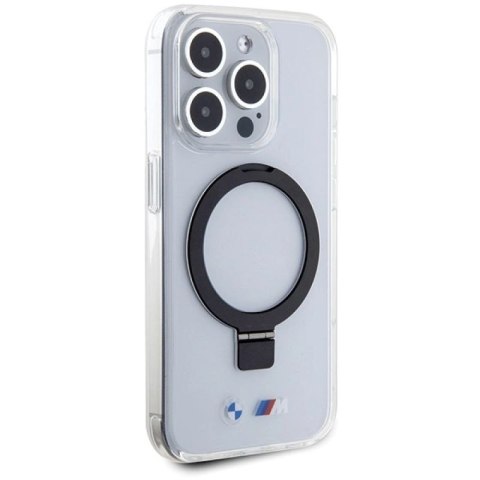 Etui BMW Ring Stand M Collection MagSafe na iPhone 15 Pro - przezroczysty BMW