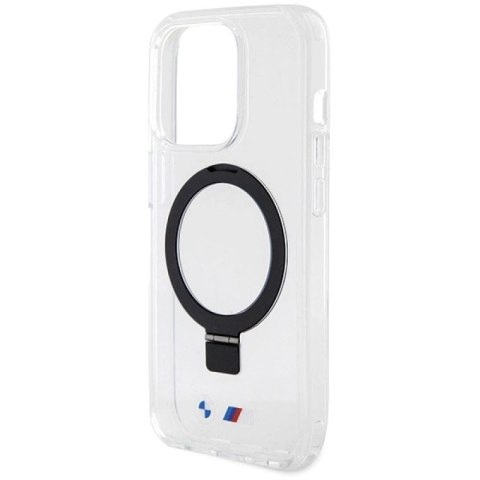 Etui BMW Ring Stand M Collection MagSafe na iPhone 15 Pro - przezroczysty BMW