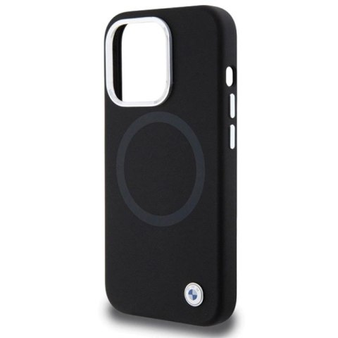 Etui BMW Signature Liquid Silicone MagSafe na iPhone 15 Pro Max - czarne BMW