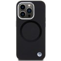 Etui BMW Signature Liquid Silicone MagSafe na iPhone 15 Pro - czarne BMW