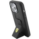 Etui Ferrari Grip Stand Metal Logo na iPhone 15 Pro - czarne Ferrari