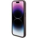Etui Guess Grip Stand 4G Triangle Strass na iPhone 15 Pro - brązowe Guess