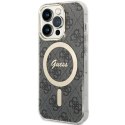 Etui Guess IML 4G MagSafe na iPhone 15 Pro - czarne Guess