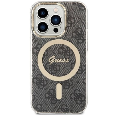 Etui Guess IML 4G MagSafe na iPhone 15 Pro - czarne Guess