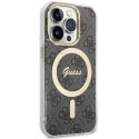 Etui Guess IML 4G MagSafe na iPhone 15 Pro - czarne Guess