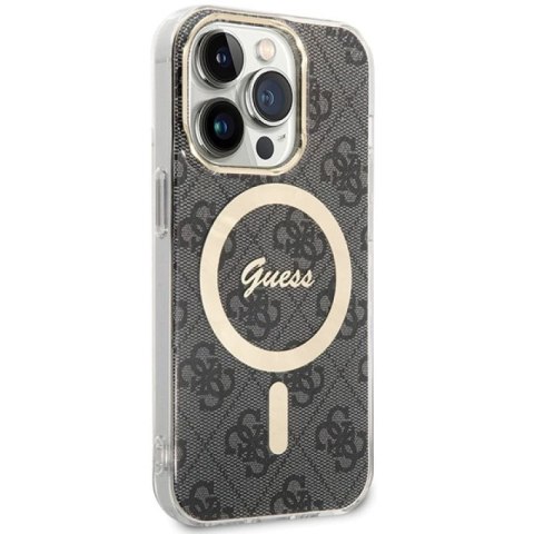 Etui Guess IML 4G MagSafe na iPhone 15 Pro - czarne Guess