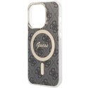Etui Guess IML 4G MagSafe na iPhone 15 Pro - czarne Guess