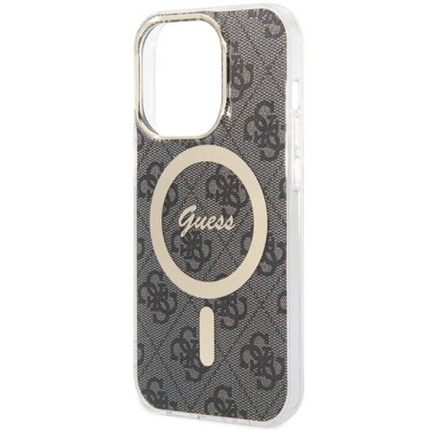 Etui Guess IML 4G MagSafe na iPhone 15 Pro - czarne Guess