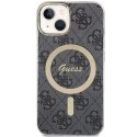 Etui Guess IML 4G MagSafe na iPhone 15 - czarne Guess