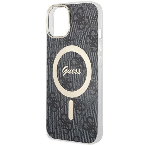 Etui Guess IML 4G MagSafe na iPhone 15 - czarne Guess