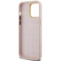 Etui Guess Silicone Script Metal Logo & Frame na iPhone 15 Pro Max - różowe Guess