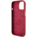 Etui Guess Silicone Script Metal Logo & Frame na iPhone 15 - czerwone Guess