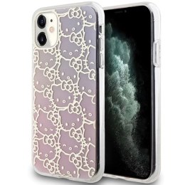 Etui Hello Kitty IML Gradient Electrop Crowded Kitty Head na iPhone 11 / Xr - różowe Hello Kitty