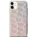 Etui Hello Kitty IML Gradient Electrop Crowded Kitty Head na iPhone 11 / Xr - różowe Hello Kitty