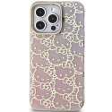 Etui Hello Kitty IML Gradient Electrop Crowded Kitty Head na iPhone 14 Pro - różowe Hello Kitty