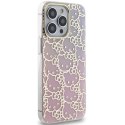 Etui Hello Kitty IML Gradient Electrop Crowded Kitty Head na iPhone 14 Pro - różowe Hello Kitty
