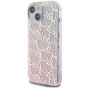 Etui Hello Kitty IML Gradient Electrop Crowded Kitty Head na iPhone 15 - różowe Hello Kitty