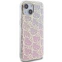 Etui Hello Kitty IML Gradient Electrop Crowded Kitty Head na iPhone 15 - różowe Hello Kitty