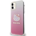 Etui Hello Kitty IML Gradient Electrop Kitty Head na iPhone 11 / Xr - różowe Hello Kitty