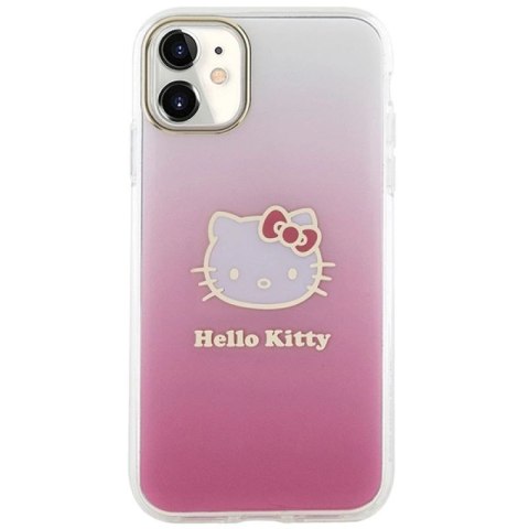 Etui Hello Kitty IML Gradient Electrop Kitty Head na iPhone 11 / Xr - różowe Hello Kitty
