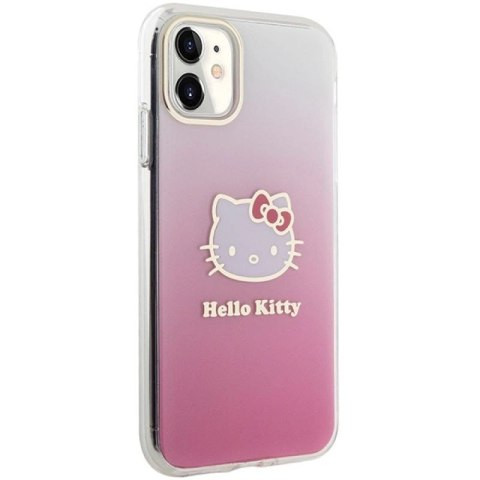 Etui Hello Kitty IML Gradient Electrop Kitty Head na iPhone 11 / Xr - różowe Hello Kitty