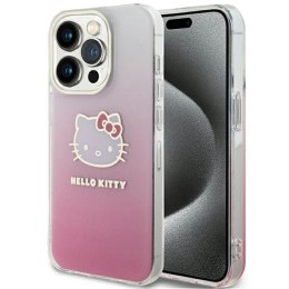 Etui Hello Kitty IML Gradient Electrop Kitty Head na iPhone 13 Pro / 13 - różowe Hello Kitty