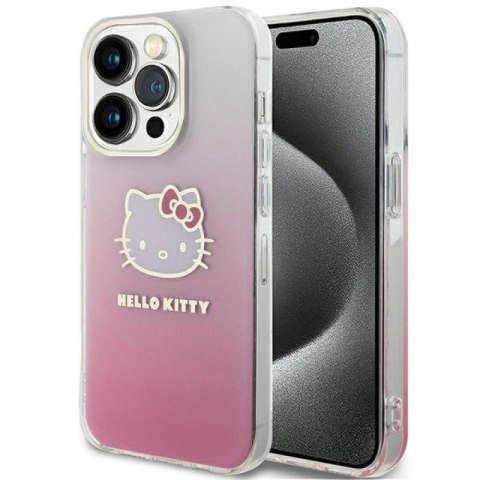 Etui Hello Kitty IML Gradient Electrop Kitty Head na iPhone 13 Pro / 13 - różowe Hello Kitty