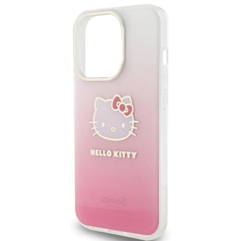 Etui Hello Kitty IML Gradient Electrop Kitty Head na iPhone 13 Pro / 13 - różowe Hello Kitty
