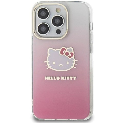 Etui Hello Kitty IML Gradient Electrop Kitty Head na iPhone 13 Pro Max - różowe Hello Kitty