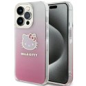 Etui Hello Kitty IML Gradient Electrop Kitty Head na iPhone 14 Pro - różowe Hello Kitty