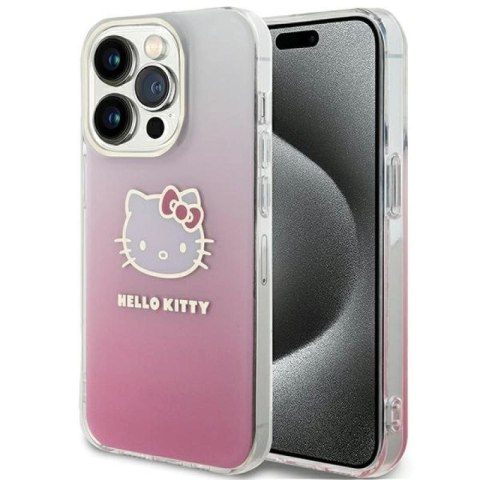 Etui Hello Kitty IML Gradient Electrop Kitty Head na iPhone 14 Pro - różowe Hello Kitty