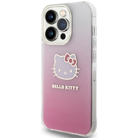 Etui Hello Kitty IML Gradient Electrop Kitty Head na iPhone 14 Pro - różowe Hello Kitty