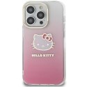 Etui Hello Kitty IML Gradient Electrop Kitty Head na iPhone 14 Pro - różowe Hello Kitty