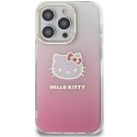Etui Hello Kitty IML Gradient Electrop Kitty Head na iPhone 15 Pro - różowe Hello Kitty