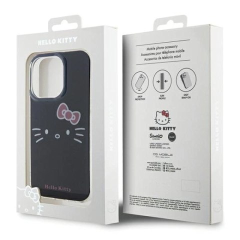 Etui Hello Kitty IML Kitty Face na iPhone 14 Pro Max - czarne Hello Kitty